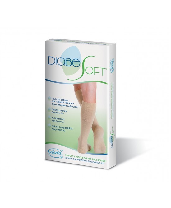 Diabesoft Calzini Filati Di Cotone Taglia M Beige