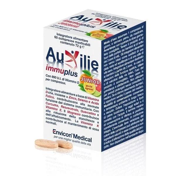 Auxilie Immuplus Junior Compresse Masticabili Sostenere Sistema Immunitario 30 Compresse