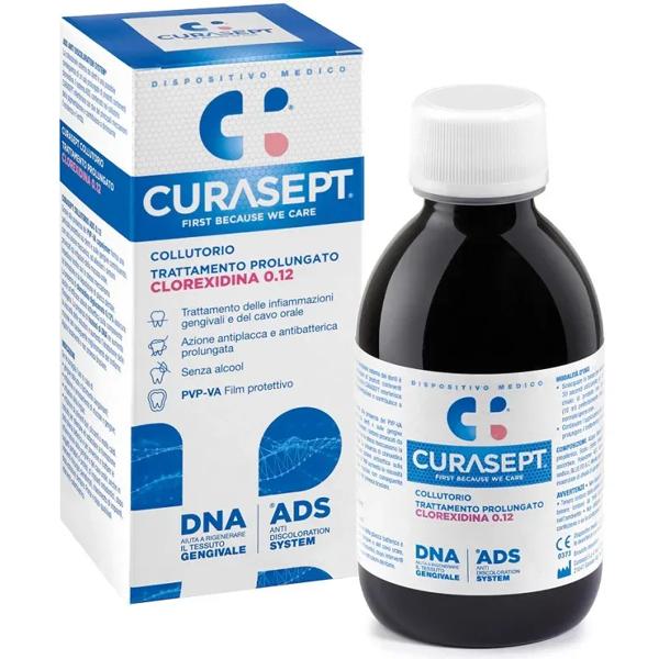 Curasept Trattamento Prolungato Collutorio con Clorexidina 0.12 con ADS, 200ml
