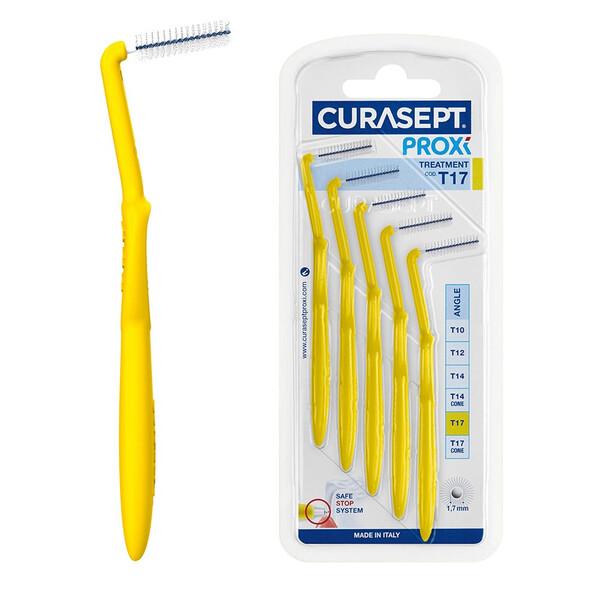 Curasept Proxi Angle Treatment T17 5 Scovolini Angolati Giallo 1,7 mm Spazi Ampi Impianti