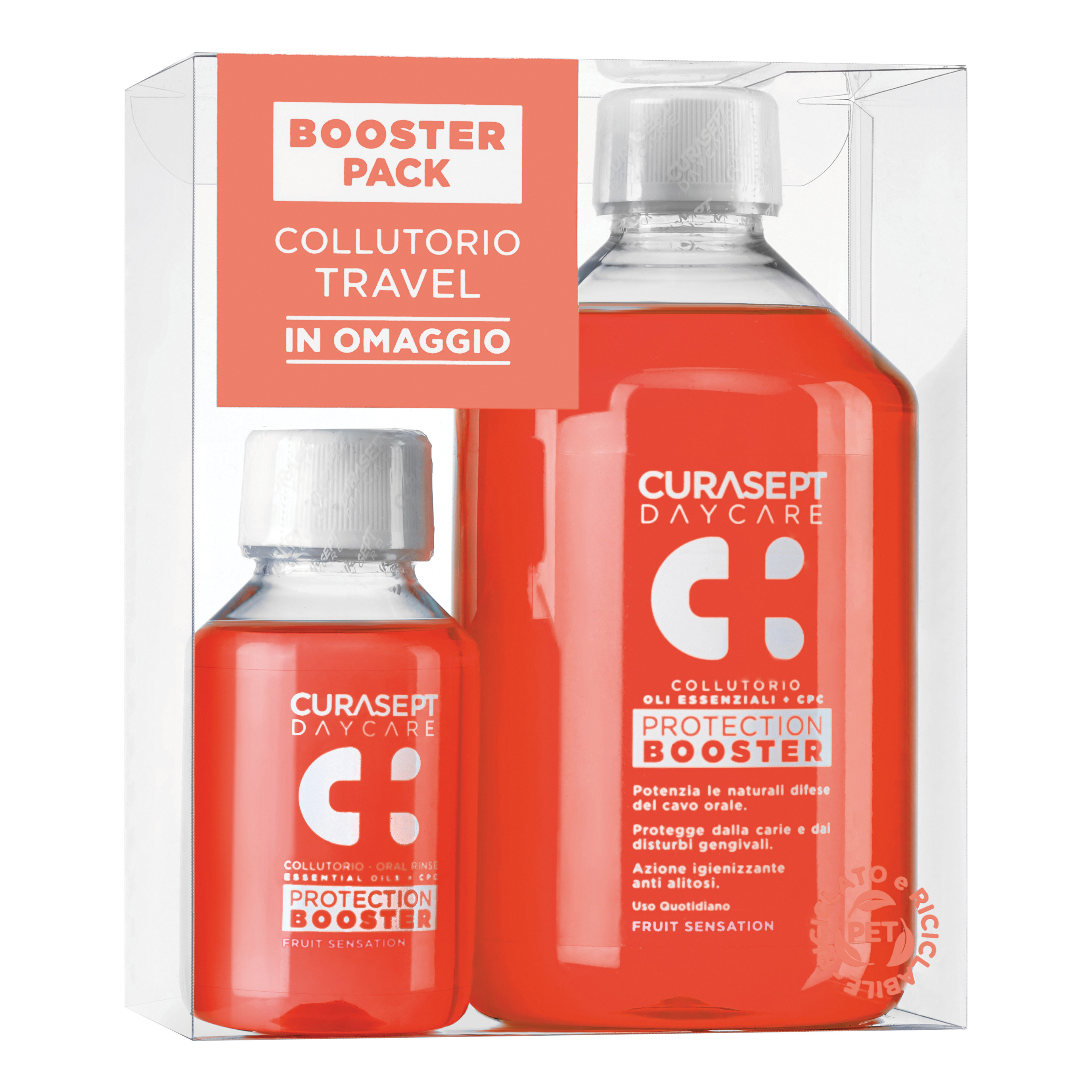 Curasept daycare booster collutorio fruit sensation 500 ml + 100 ml