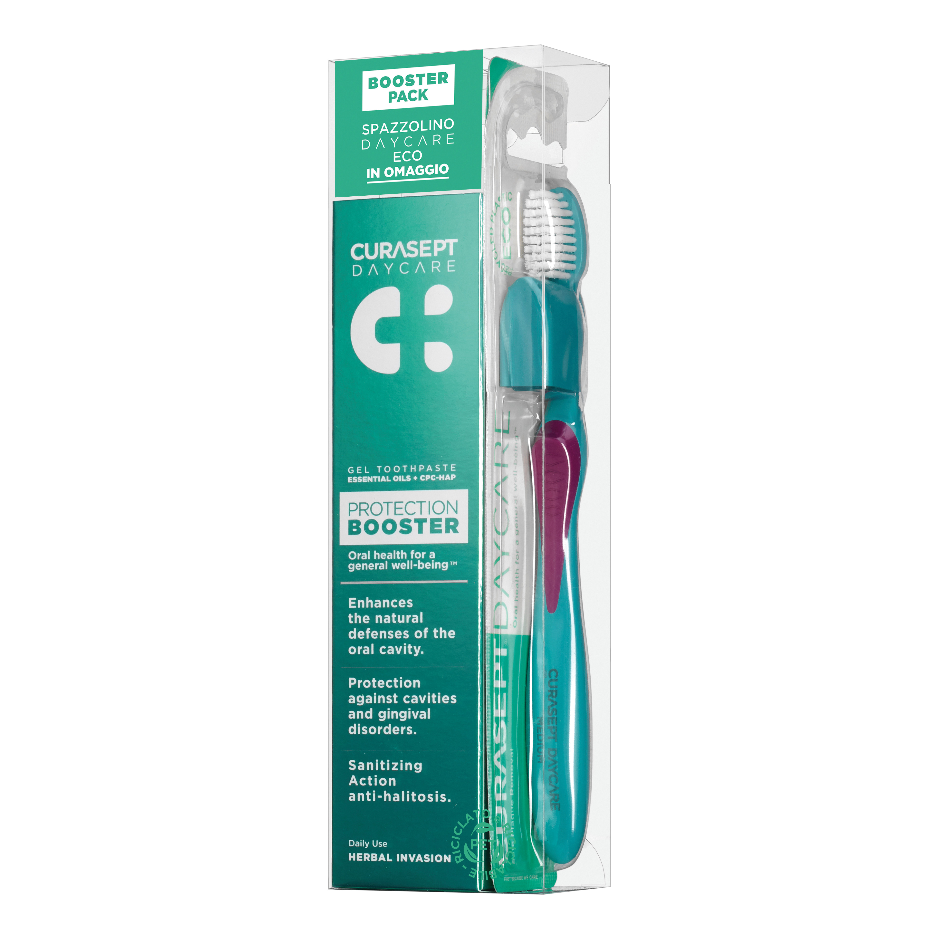 Curasept daycare booster dentifricio 75 ml + spazzolino herbal invasion — confronto prezzi