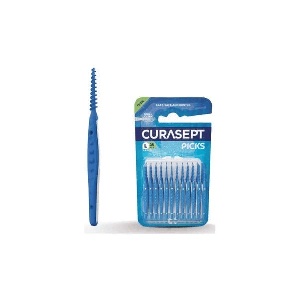 Curasept Picks Scovolini Monouso Gomma Large 36 Pezzi Spirale Anti-Placca Spazi Ampi — confronto prezzi