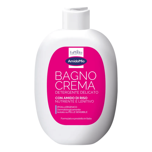 Euphidra AmidoMio Bagno Crema All'Amido di Riso Detergente Lenitivo 400 ml