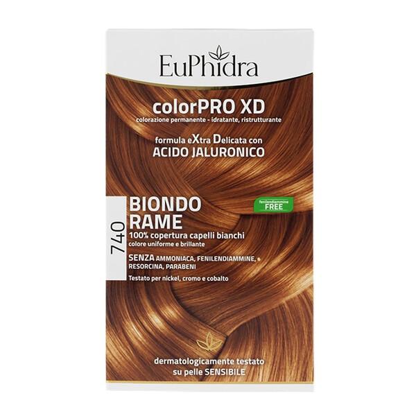 Euphidra Colorpro XD Tintura Extra Delicata Colore n°740 Biondo Rame