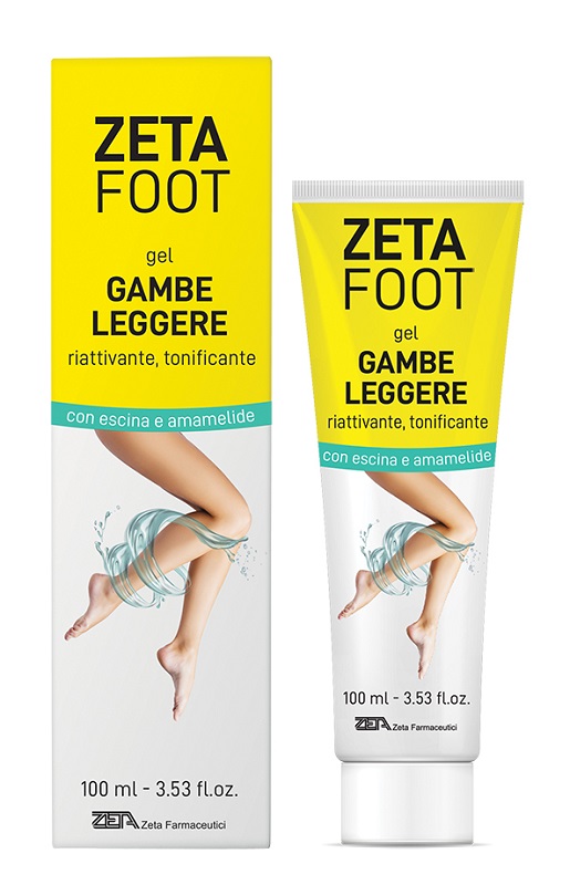 Zetafoot Gel Gambe Leggere Riattivante e Tonificante per Gambe Stanche 100 ml