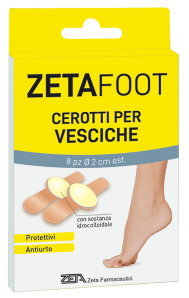 Zetafoot Cerotto per Vesciche Antiurto 8 Pezzi da 2 cm