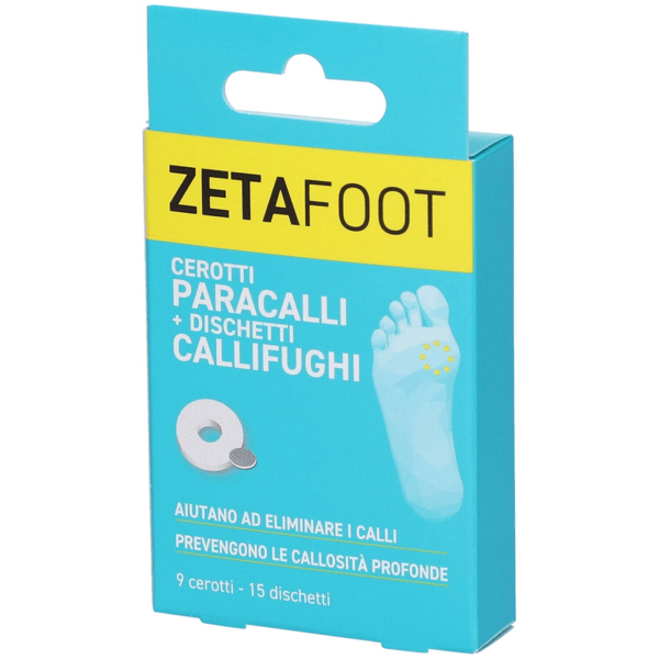 Zetafoot Paracalli Tondi 9 Pezzi + Dischetti 15 Pezzi Protezione e Rimozione Calli Piedi