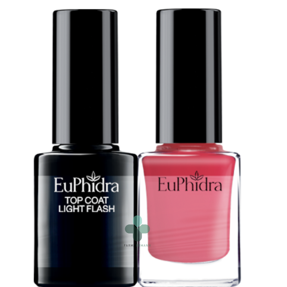 Euphidra Smalto semipermanente rosso + Top Coat light flash SP04...