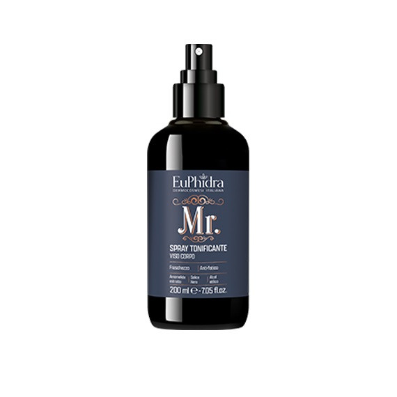 Euphidra Mr. Spray Tonificante Viso e Corpo 200ml, Tonificante per la Pelle