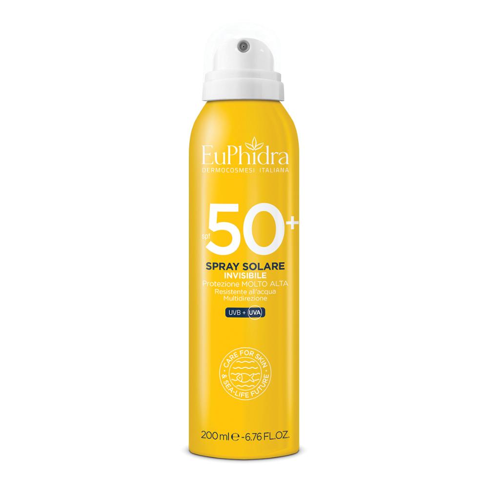 Euphidra Spray Solare Invisibile SPF 50+ Protezione Solare Corpo Molto Alta 200 ml