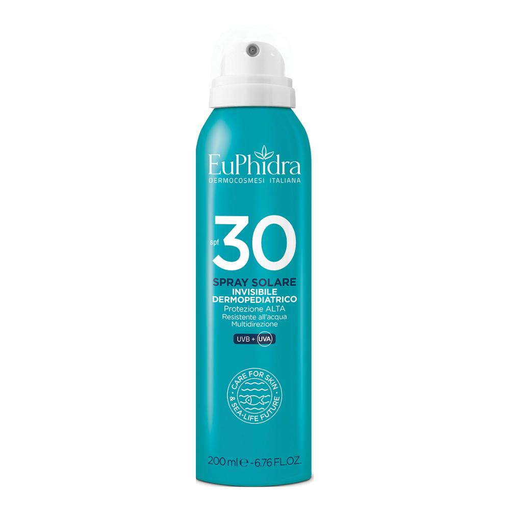 Euphidra Dermopediatrico Spray Solare Invisibile SPF 30 Protezione Alta 200 ml