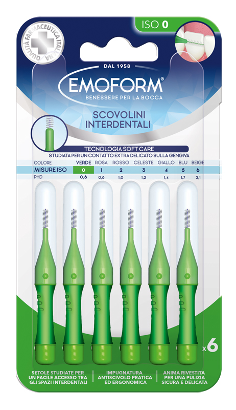 Emoform Scovolini Interdentali Iso 0 Verde 6 Pezzi