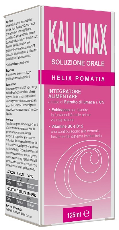 Kalumax Integratore Per La Funzionalità Delle Prime Vie Respiratorie E Del Sistema Immunitario Soluzione Orale 150ml