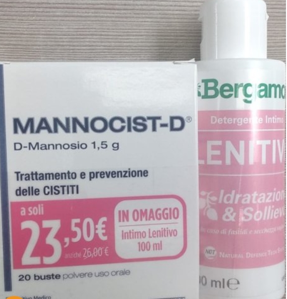 Mannocist-D 20 buste + Bergamon Detergente Intimo Lenitivo 100 m in Omaggio — confronto prezzi