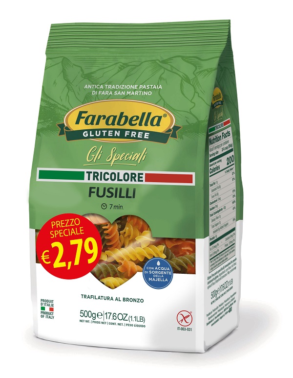 farabella fusilli tricolore promo 500 g