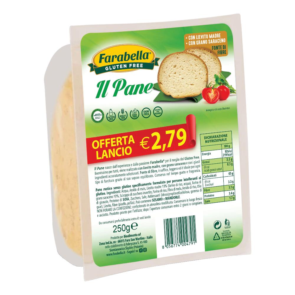 Farabella il pane senza glutine 250 grammi