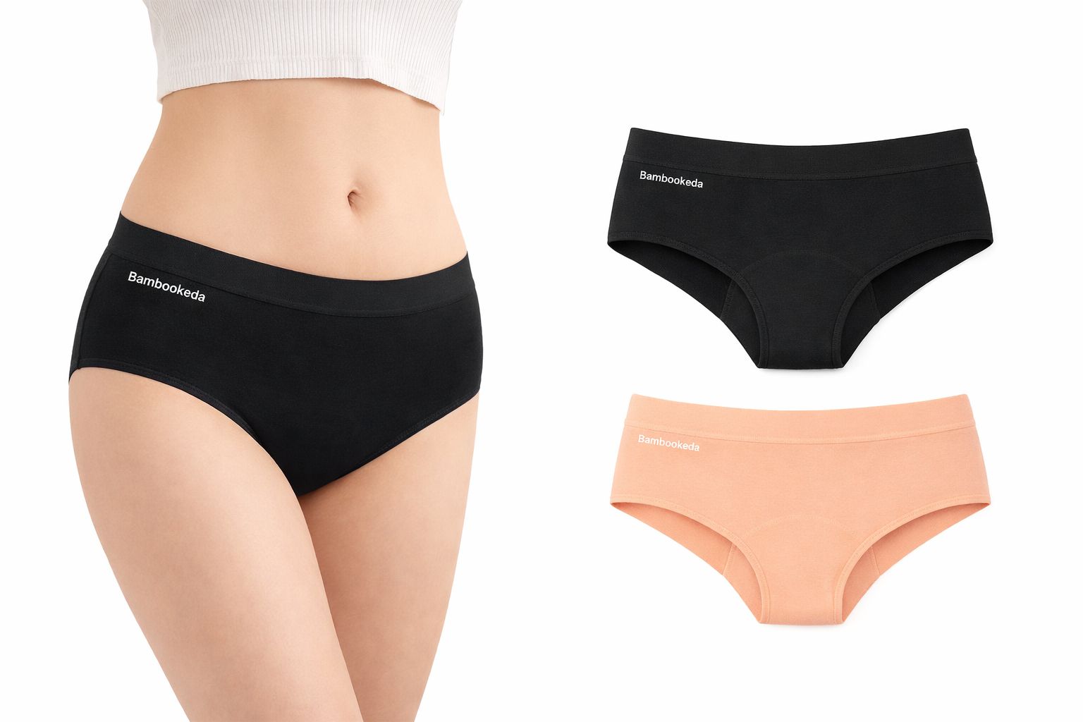 Bambookeda Slip Assorbente Donna per la leggera incontinenza colore Nero taglia XXL 1 St