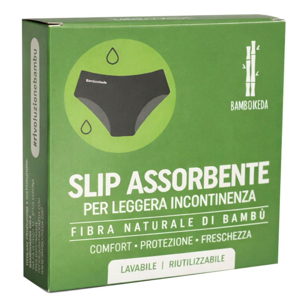 Bambookeda Slip Assorbente Donna per la leggera incontinenza colore Nero taglia L 1 St