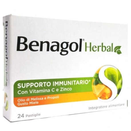 Benagol herbal miele 24 pastiglie