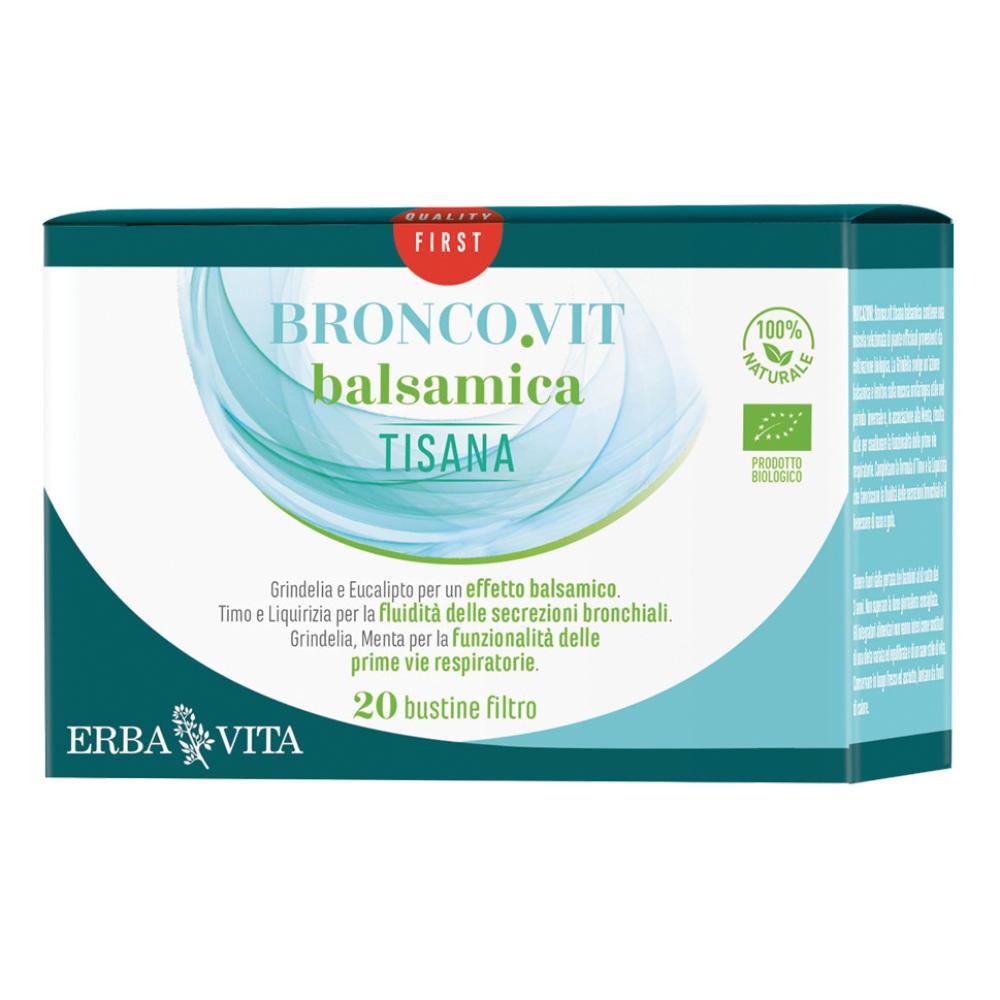 Erba Vita Broncovit Tisana Balsamica 20 Bustine - Tisana Biologica per Sollievo e Benessere Respiratorio — confronto prezzi