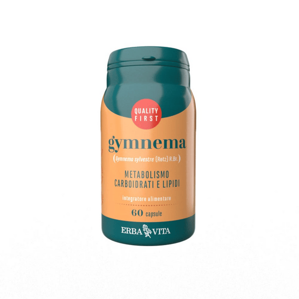 Erba Vita Gymnema Integratore Metabolismo Carboidrati e Lipidi 60 Capsule