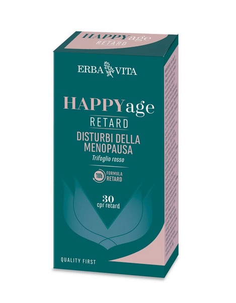 Erba Vita Happy Age Retard Integratore per Disturbi della Menopausa 30 Compresse