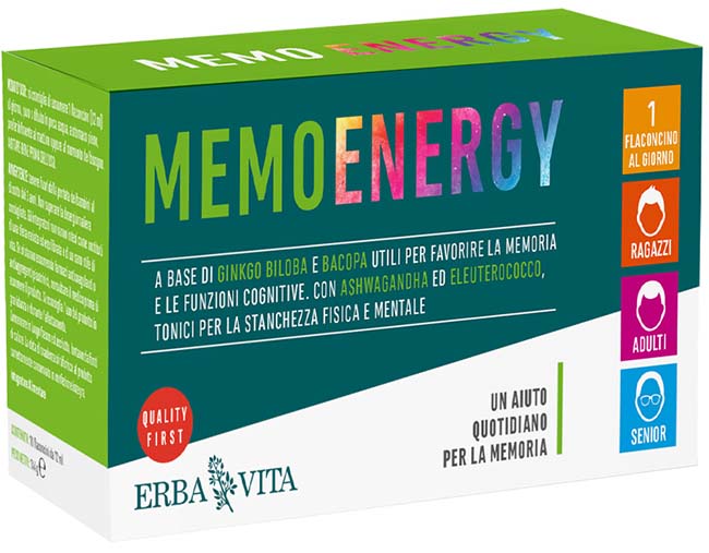 Erba Vita Memo Energy Integratore Per la Concentrazione 10 Flaconcini — confronto prezzi