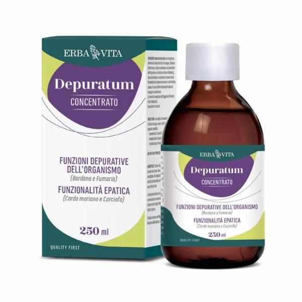 Erba Vita Depuratum Concentrato 250 ml Integratore Detox e Drenaggio