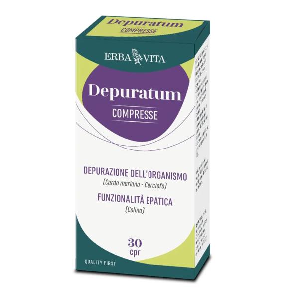 Erba Vita Depuratum 30 Compresse Integratore Detox Fegato e Funzione Epatiche