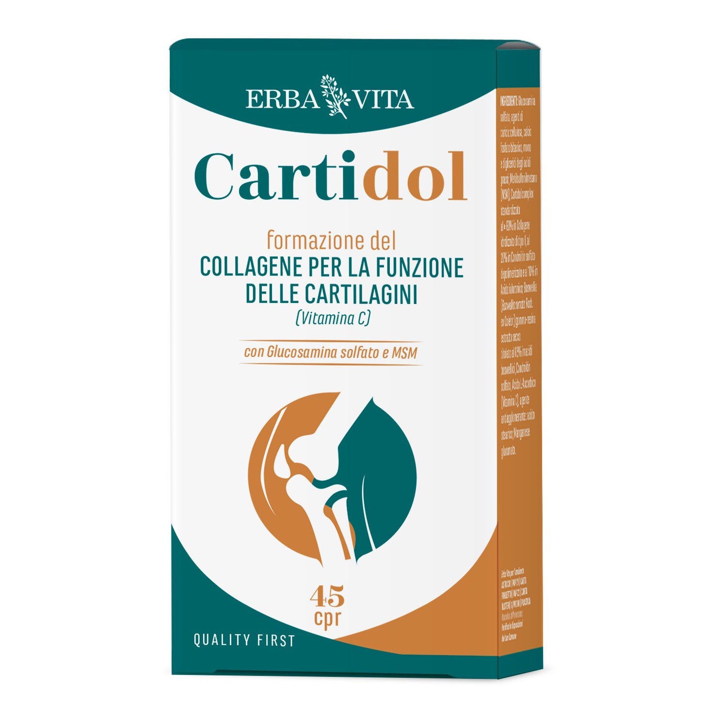 Erba Vita Cartidol Integratore per Articolazioni 45 Compresse