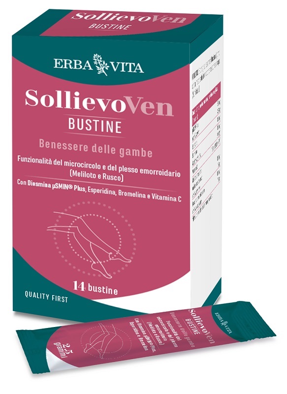 Erba Vita SollievoVen 14 Bustine Integratore per la Funzionalità del Microcircolo e Plesso Emorroidario — confronto prezzi