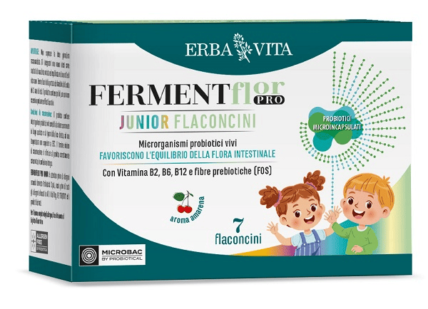 Erba Vita Fermentflor Pro Junior Integratore Per il Benessere Intestinale dei Bambini 7 flaconcini da 10 ml — confronto prezzi