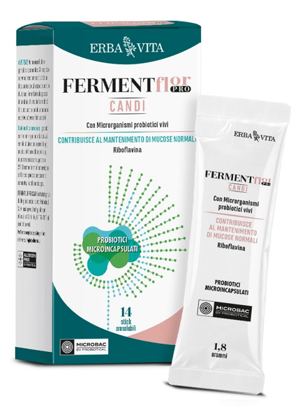 Erba Vita Fermentflor Pro Candi Probiotici 14 Stick Orosolubili — confronto prezzi