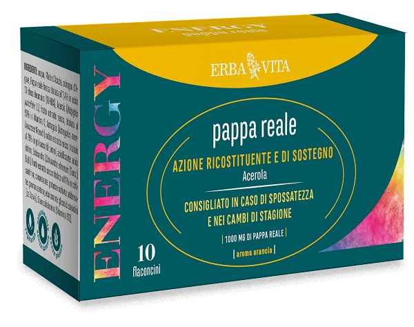 Erba Vita Energy Pappa Reale Integratore Energetico Naturale 10 flaconcini da 12 ml