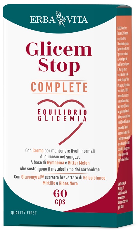 Erba Vita Glicem Stop Complete Integratore per Glicemia 60 Capsule — confronto prezzi