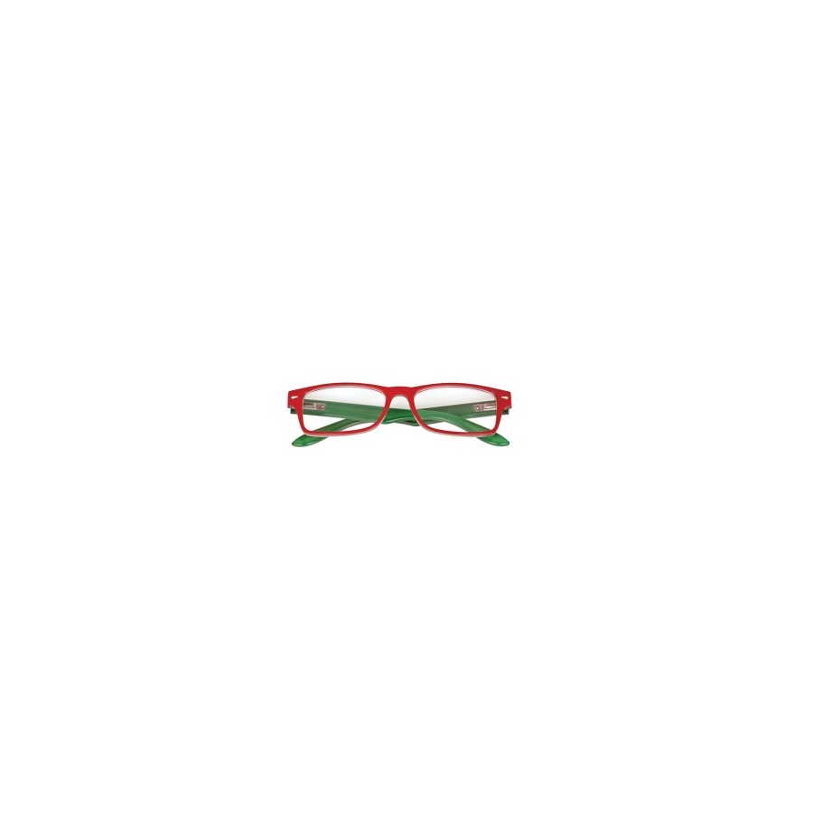 Corpootto Bicolor Rosso-verde Occhiali Da Lettura +1,50