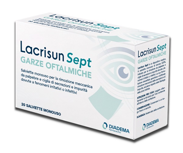 Lacrisun sept garze oftalmiche 20 salviette monouso — confronto prezzi