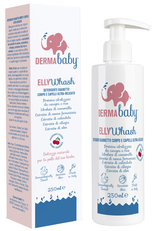 Derma baby elly wash detergente bagnetto corpo e capelli ultra-delicato 250 ml — confronto prezzi