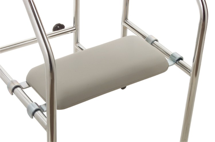 Mopedia sedile imbottito per deambulatori in colore grigio con rivestimento morbido e resistente