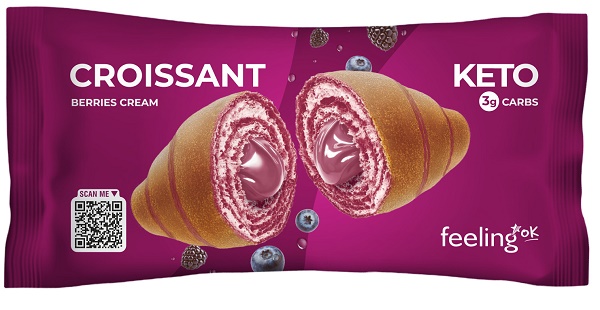 Feeling Ok Croissant Frutti di Bosco Cornetto con Crema Low Carb, 50g — confronto prezzi
