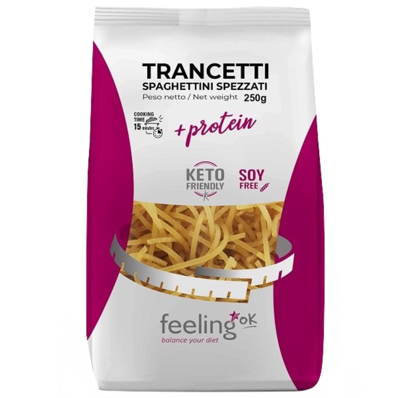 Feelingok +Protein Trancetti Spaghetti spezzati Pasta Chetogenica a basso contenuto di Carboidrati, 250g — confronto prezzi