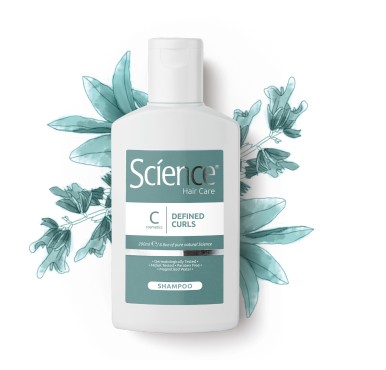Science Shampoo Ricci Definiti per Capelli Ricci Indisciplinati e Crespi, 200ml