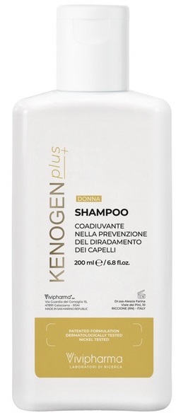 Vivipharma Kenogen Plus Donna - Shampoo anticaduta per capelli diradati, 200 ml