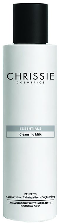 Chrissie Essentials Cleansing Milk Latte detergente e struccante emolliente per il viso, 150 ml