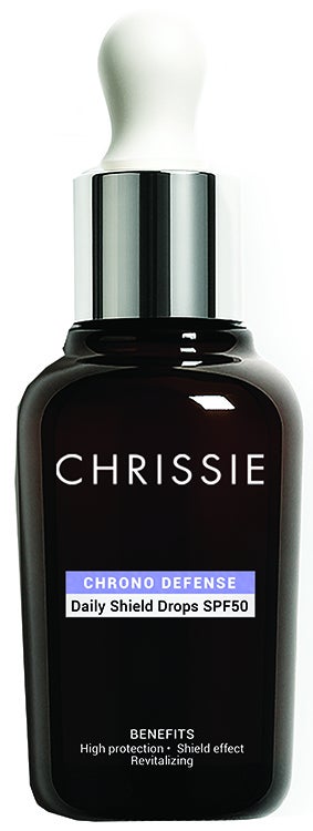 Chrissie Chrono Defense Daily Shield Drops SPF50 Fluido fotoprotettivo viso, 30 ml