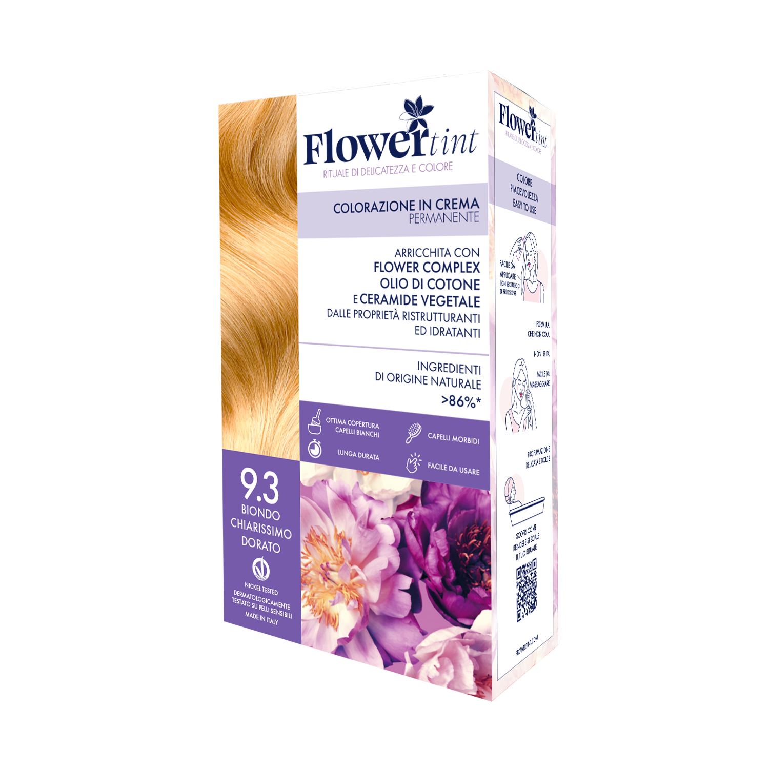 Flowertint Colorazione Cr 9,3 Biondo Chiarissimo Dorato - Tintura per Capelli