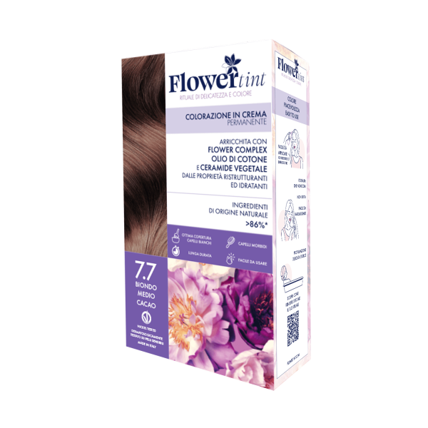 Flowertint Colorazione Cr 7,7 Biondo Medio Cacao - Tintura per Capelli