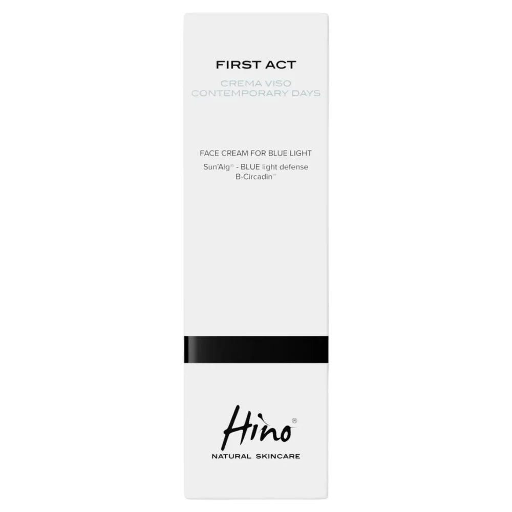 Hino First Act Contemporary Days Crema Viso Lenitiva e Idratante per Pelli Esposte a Luce Blu, 50ml