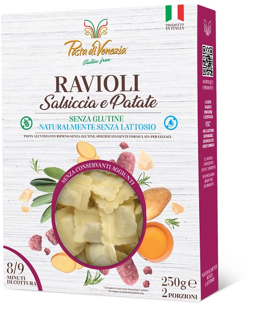 pasta di venezia ravioli salsiccia patate senza glutine stab250 g